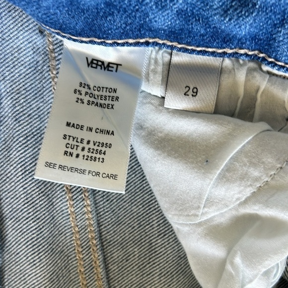 Vervet Women’s Skinny Jeans Denim Light Wash Raw Hem Size 29 - Picture 6 of 10
